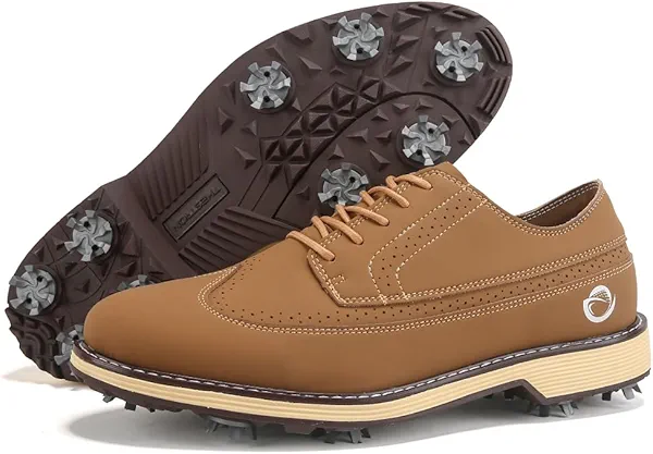 Zakey Golf Shoes Men Spikes Classic Golf Footwears Male Walking Sneakers for Golfers Size 7-14