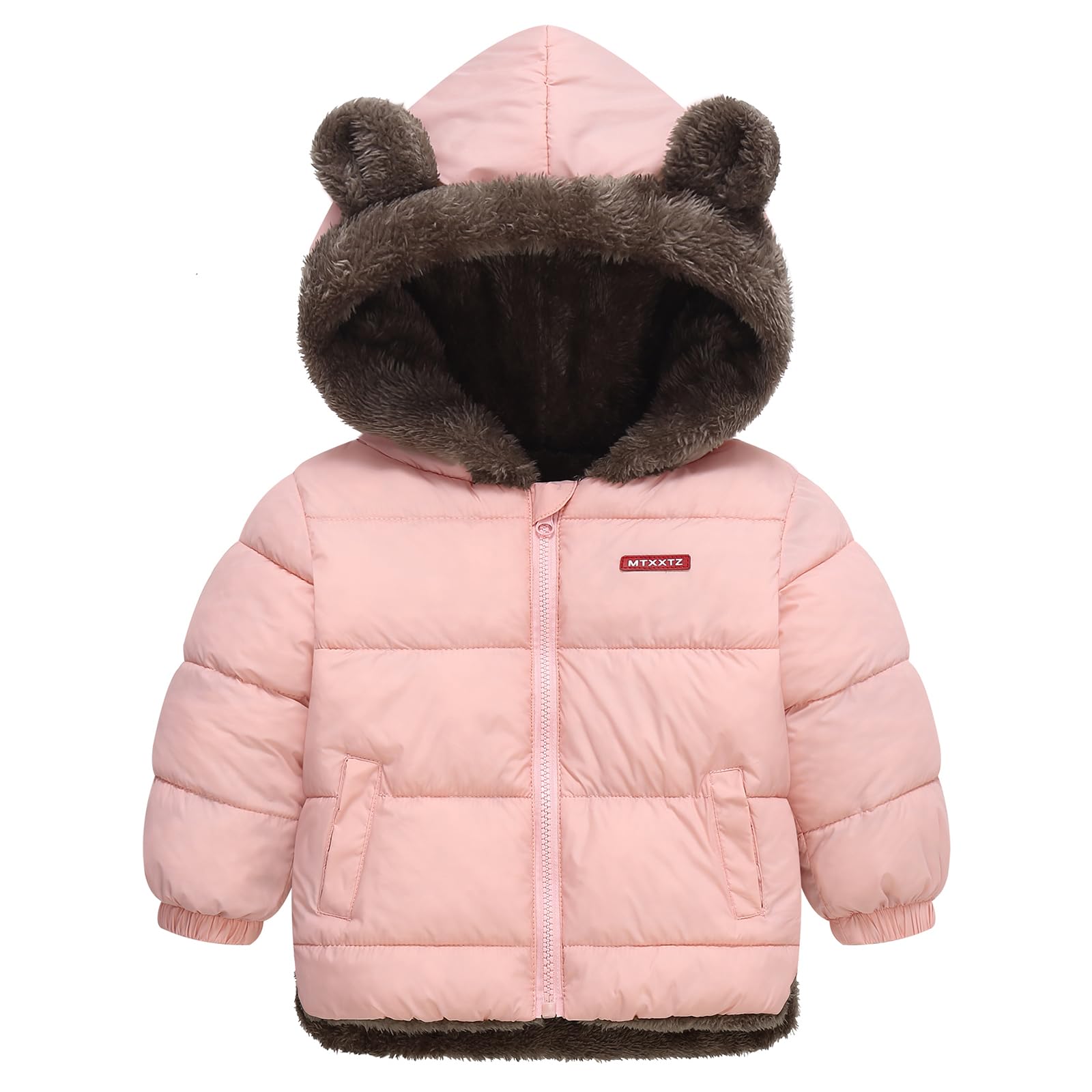 Baby Girl Winter Coats Infant Boy Fleece Puffer Jacket For Toddler