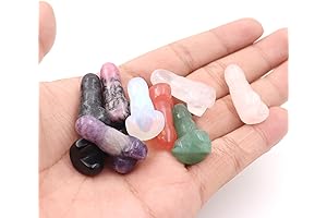 9 Pieces Crystal Decor Healing Crystals- 1" Hand Making Mini Men Penis...