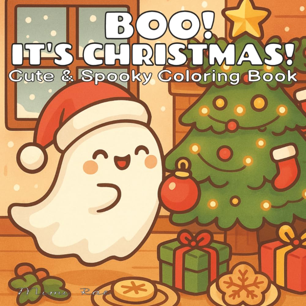 Boo! It’s Christmas!: A Cozy & Spooky Coloring book for Teens and Adults Featuring Cozy Moments, Adorable Fantasy Creatures, and Festive Fun
