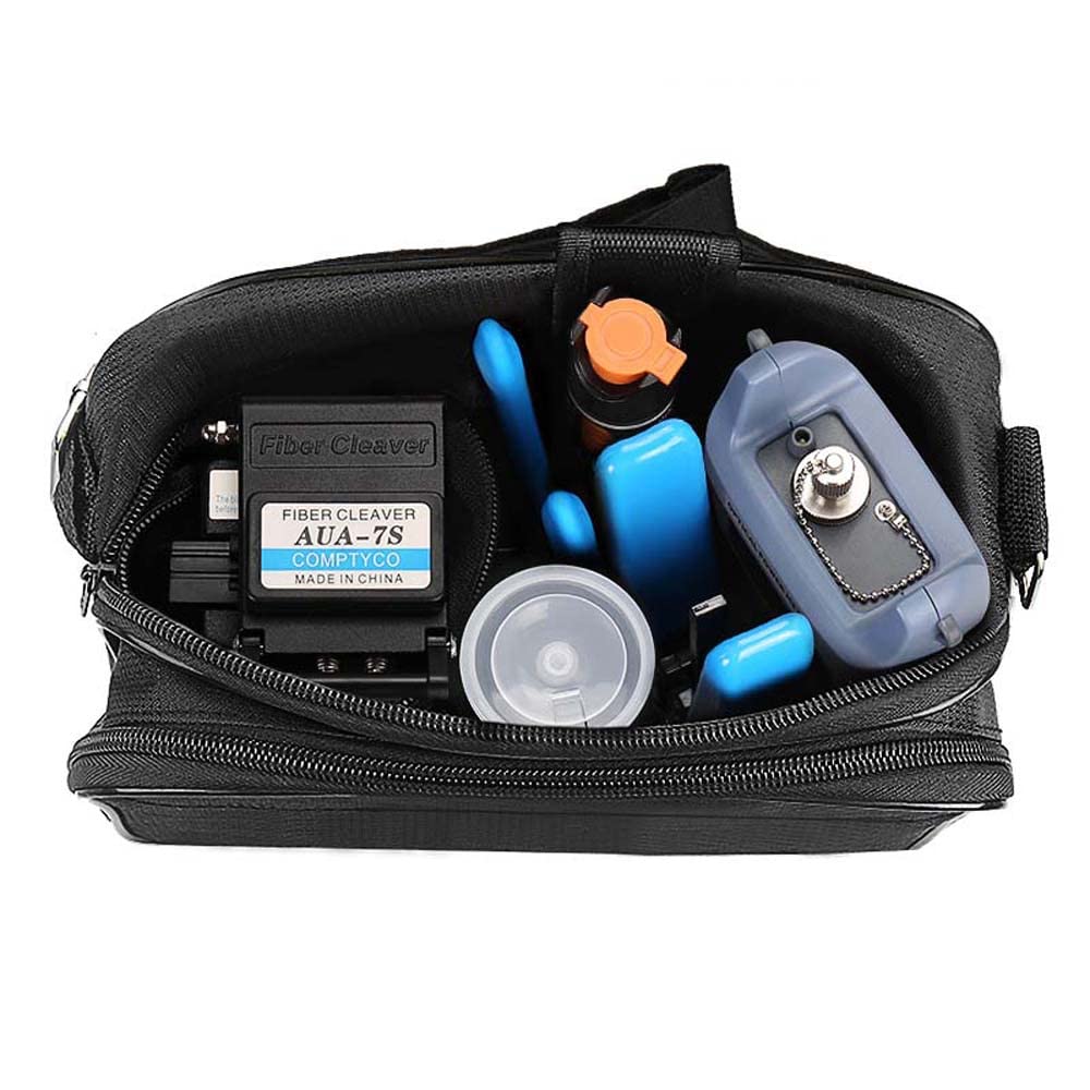 Kit Fibra óptica, VISLONE Kit de Herramientas de Fibra FTTH, Empalmador de Fibra Multifuncional, Medidor de Potencia óptica, Alicates de Alambre con Aislamiento de Goma, Juego de Cuchillas de Fibra