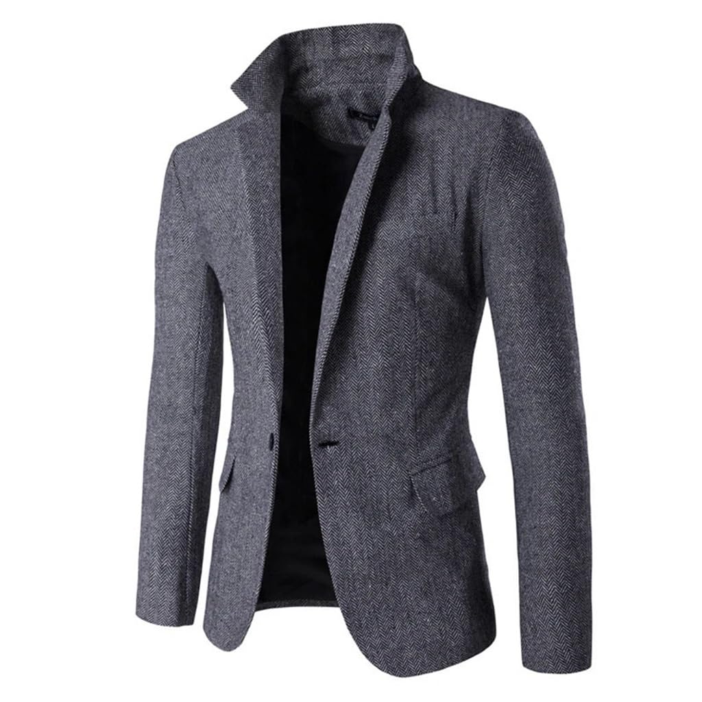 Costume gris de mariage ou grande cérémonie à revers cranté