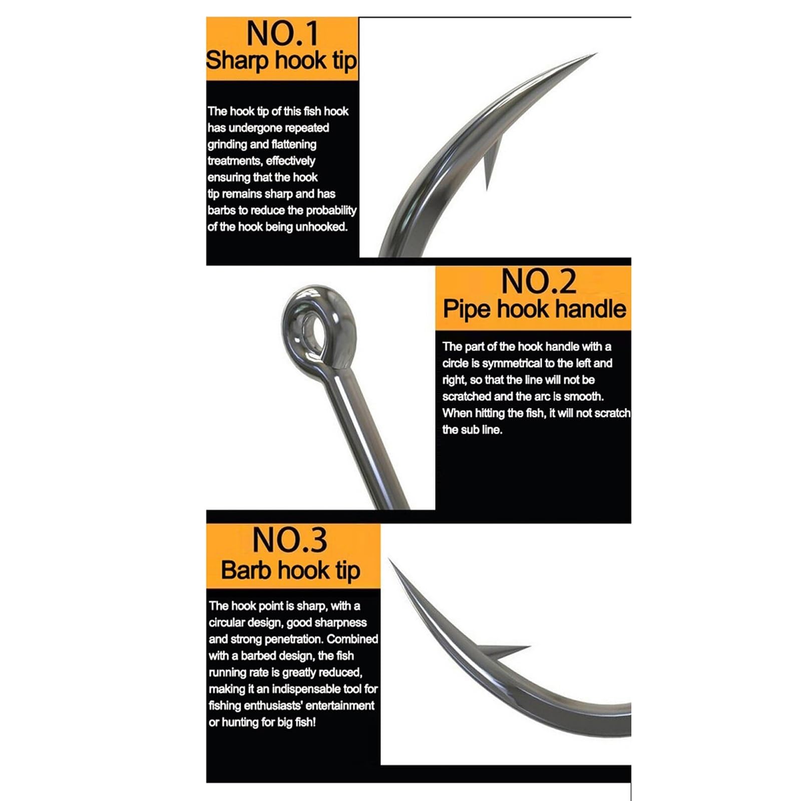 Lot De 500 Hameçons De Pêche En Acier Au Carbone Avec Boîte De