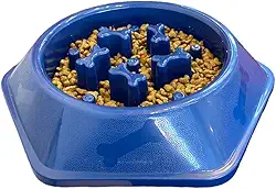 Comedouro para Cães Lento, Comedouro Educativo para Gatos, Comedouro para Cachorros, Alimentação Lenta, Prático e Resistente,Azul