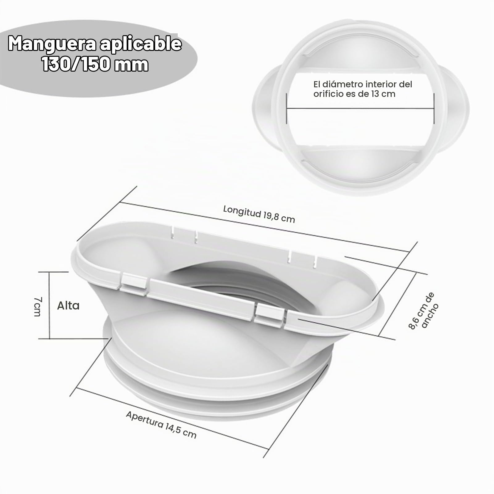 Salida de tubo de escape para aire acondicionado portátil, placa de ventana para persiana con panel ajustable, sello de ventana para aire acondicionado (4PCS)