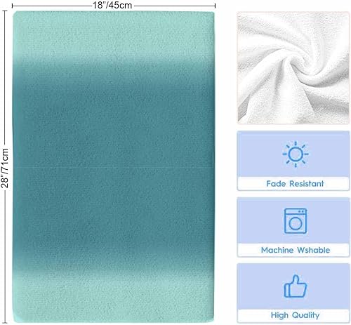 Miniatura 5 de YOUNGKIDS Toallas de cocina absorbentes color verde azulado degradado, toalla de cocina suave, textura verde, reutilizable, lavable, paño