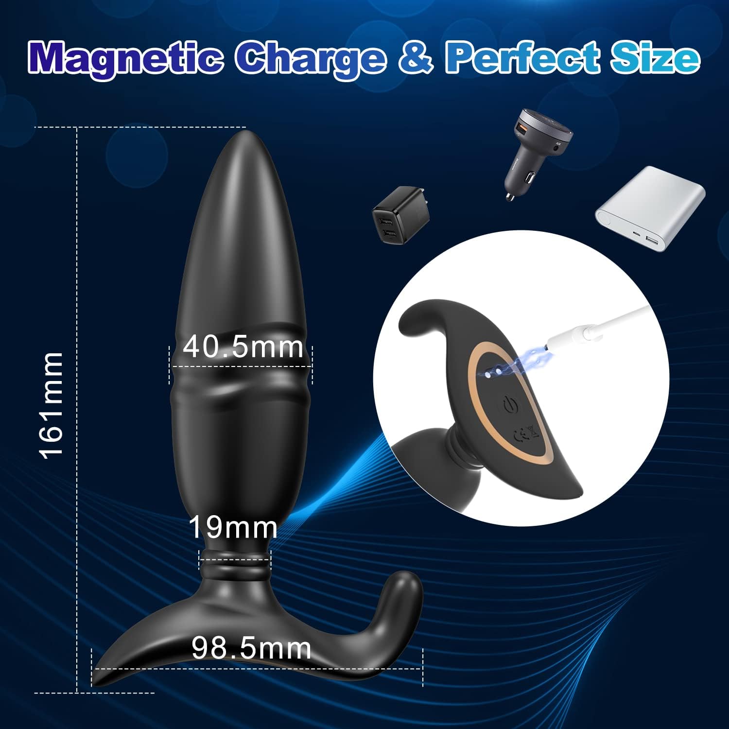 3 EN 1 Plug Anal Vibradorador Hombre Juguetes Sexuales, Vibrador Estimulador de Anales Masculinos con 9 Modos Giratorios & Vibratorios, Vibradorador Mujer Mando Juguetes Eróticos para Pareja Sexuales