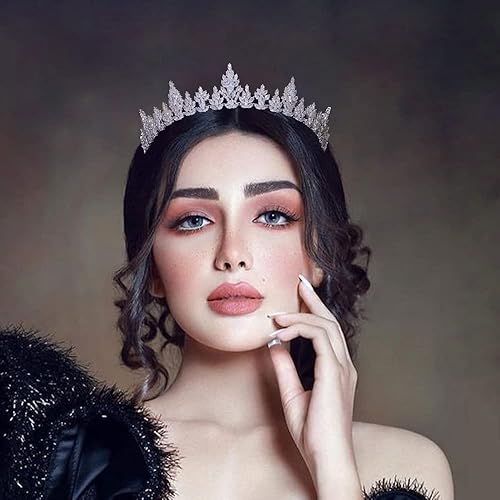 Miniatura 2 de Tiaras de novia de circonita cúbica para mujer, para fiesta de graduación, coronas de princesa, tocado de cristal, dulce cumpleaños 16, accesorios