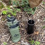 Forest Fundamentals Insulated Bottle Bag Pouch | Compatible with Grayl® Water Filters, 32oz Wide Mouth Bottles & Nesting Cups | Handmade Waxed Cotton Canvas & English Boiled Wool (UltraPress) - Image 9