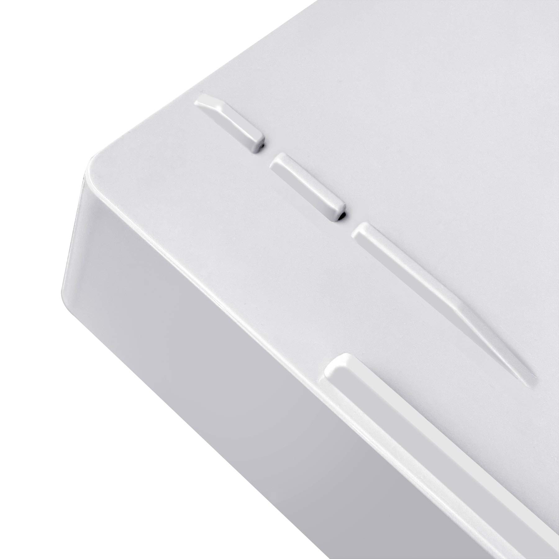 Acrimet Bandeja de Papel Apilable, Organizador de Cartas y Papeles en plastico de Carga Frontal para Oficina (Blanco, 1 Unidad)