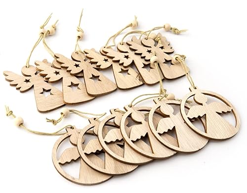 TAIYOU 12 ciondoli a forma di angelo, per albero