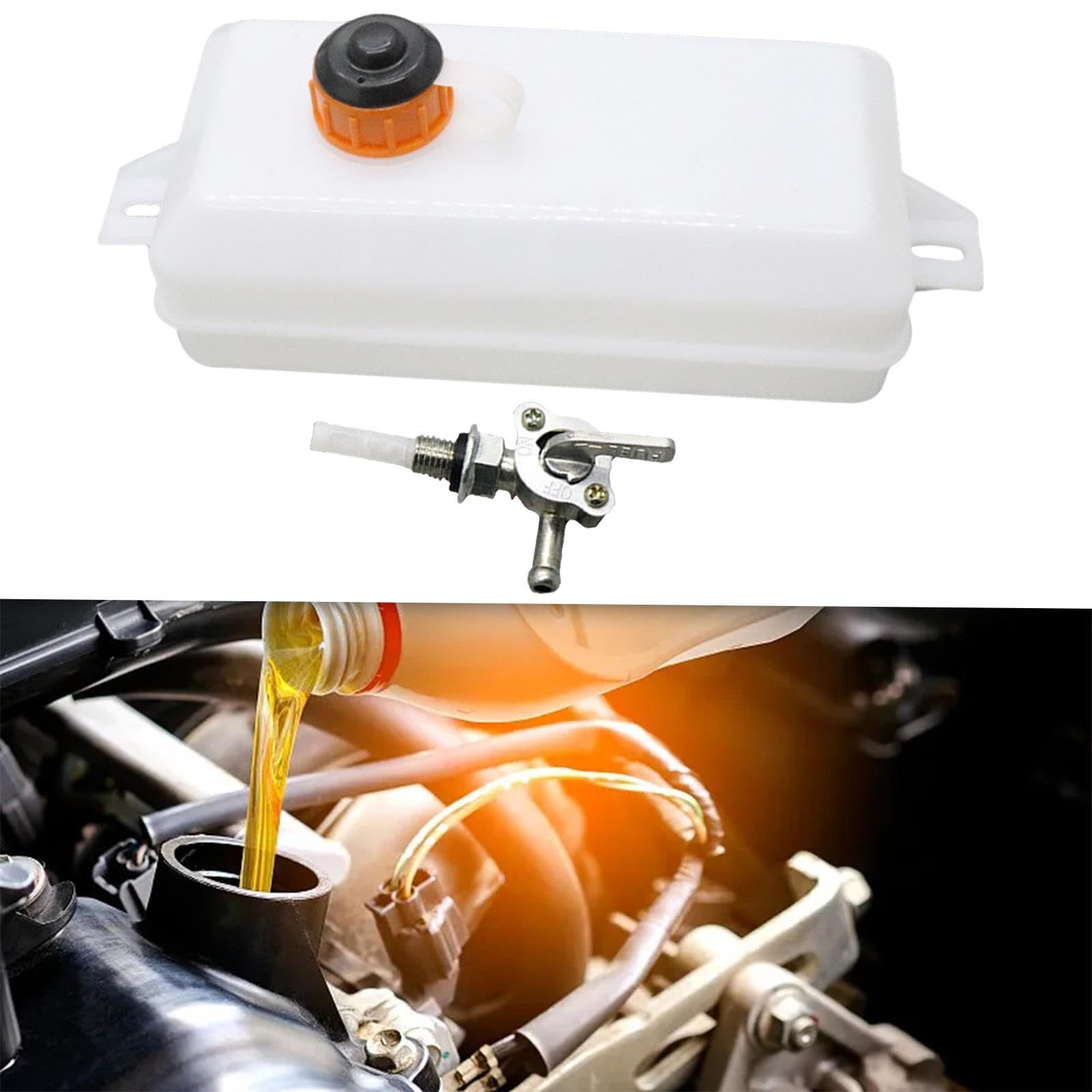 LOVIVER Réservoir de Carburant pour Outil de Jardinage à Moteur, 34x14cm