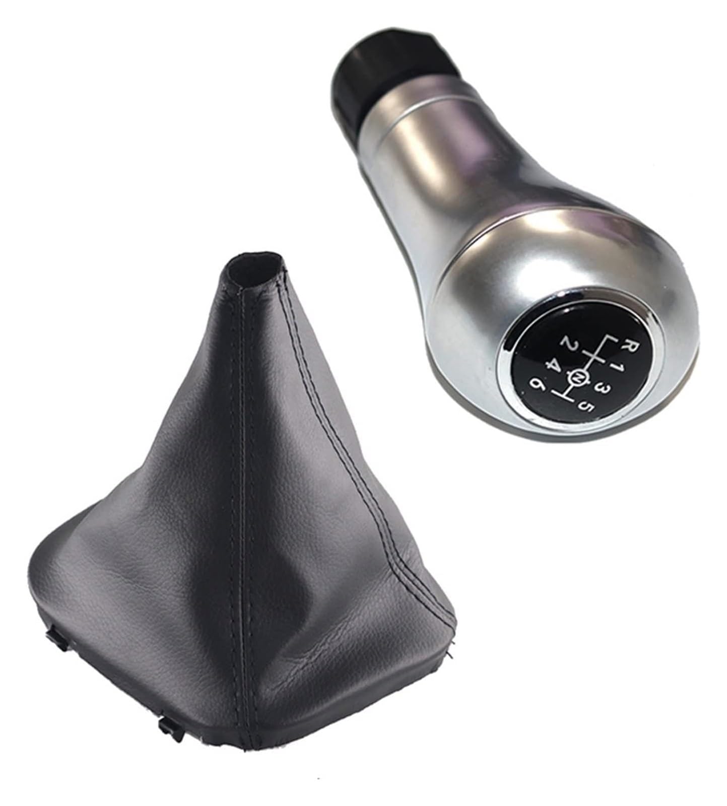 Utongmu 14.5Mm Hole Set Manual Gear Shift Knob For Benz C Class W203 S203 Cl203 W209 Clk Car 6 Speed Manual Gear Shift Knob Lever Stick Gaiter Boot Cover(14.5Mm Hole Set)