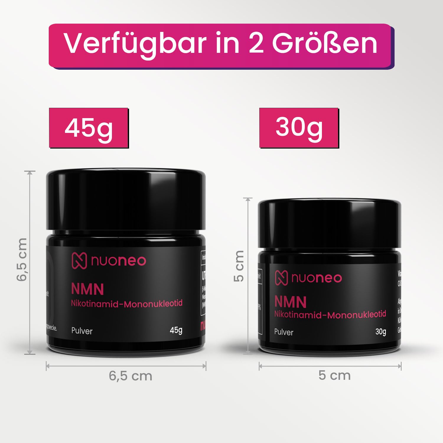 NMN Starter Kit (45 g), pureza superior al 99%, probado en laboratorio alemán, nicotinamida, mononucleótido en polvo, sin aditivos