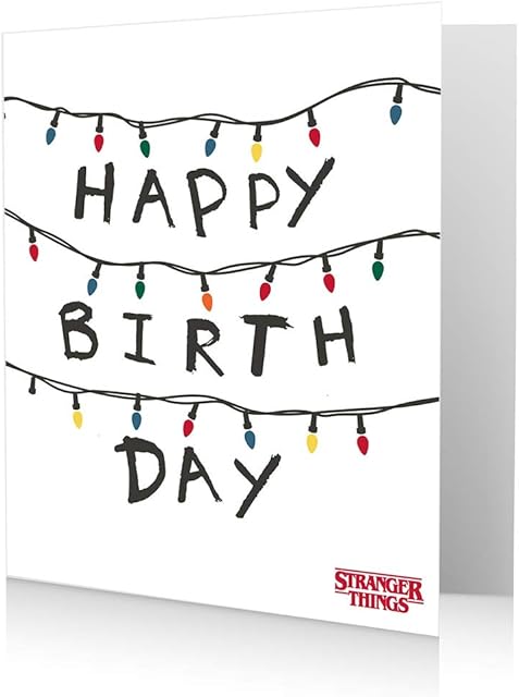 Danilo Promotions Happy Birthday Card, Stranger Things Birthday Card, Birthday Card Stranger Things, Happy Birthday Card, Multi, 7 x 6