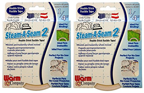 2-PACK - Steam-A-Seam 2 Double Stick Fusible Web 1/4X40 Yards