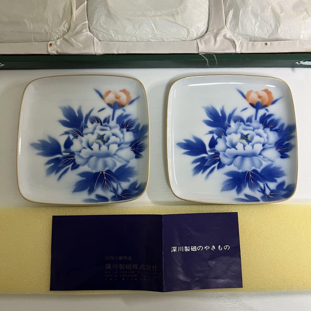 深川製磁藤角皿揃5枚