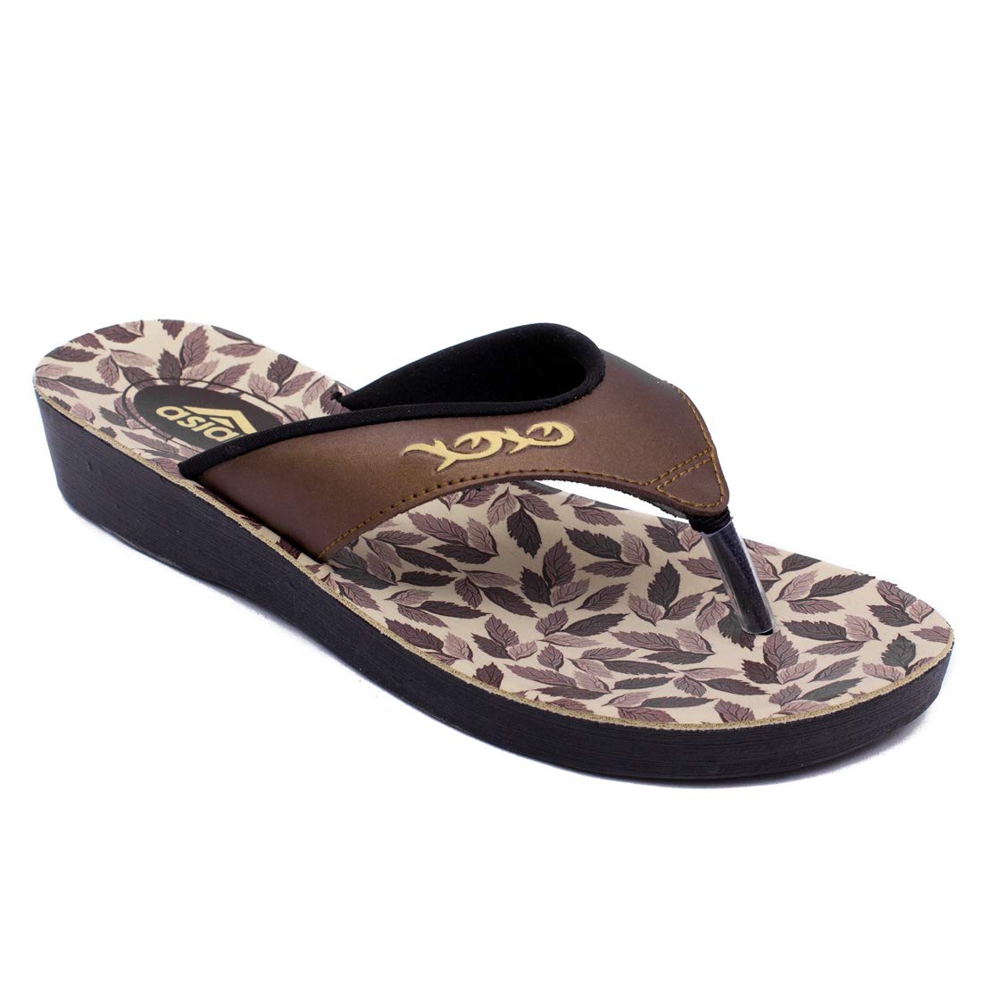 asian Women's Brown Synthetic Open Back Slipper - 8 UK-picture-10