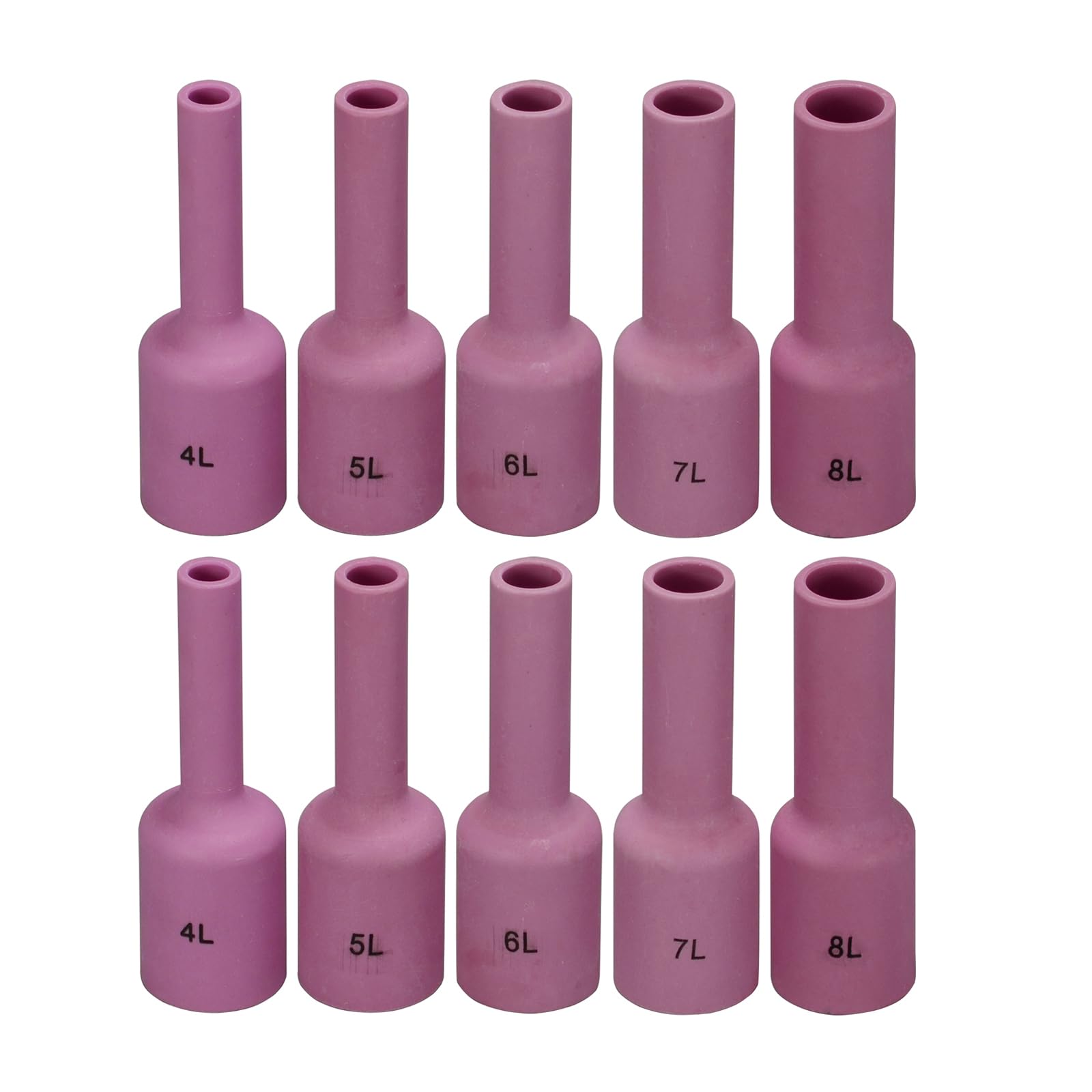 RIVERWELD TIG Gas Lens Alumina Nozzle Ceramic Cups Long 54N18L 4L# 1/4", 54N17L 5L# 5/16", 54N16L 6L# 3/8", 54N15L 7L# 7/16", 54N14L 8L# 1/2" for PTA