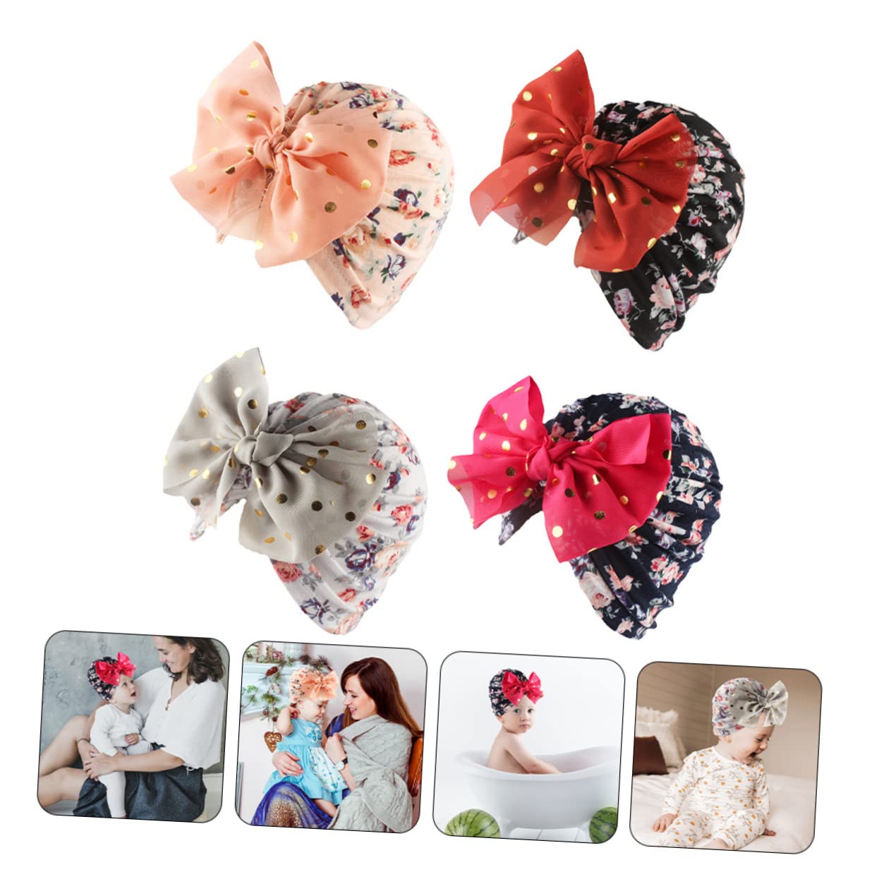 Healeved Gorro Turbante para Bebés Recién Nacidos Protección UV Y Cómodo