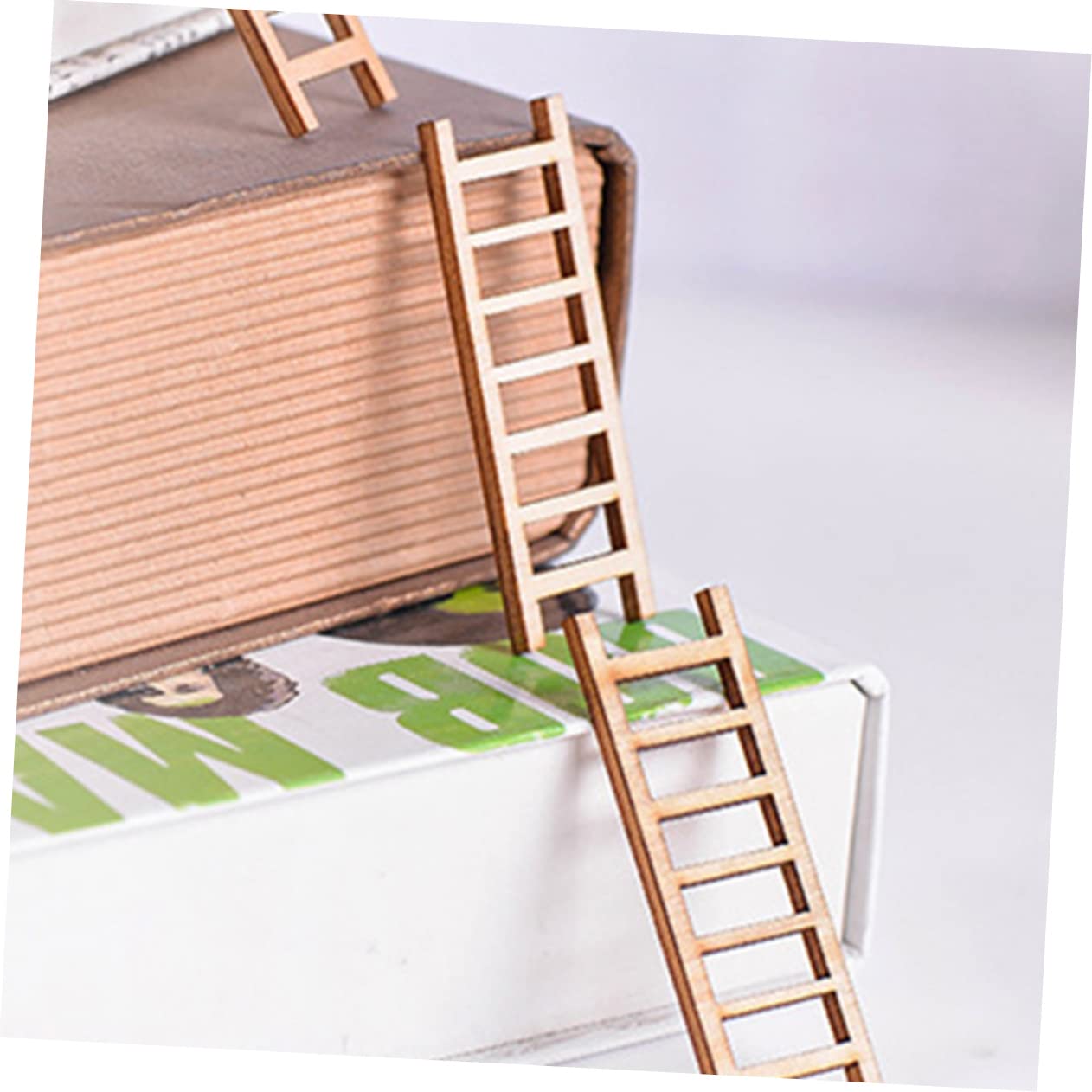 DOITOOL Pequeña Escalera De Madera, 100 Unidades De Simulación Mini-E
