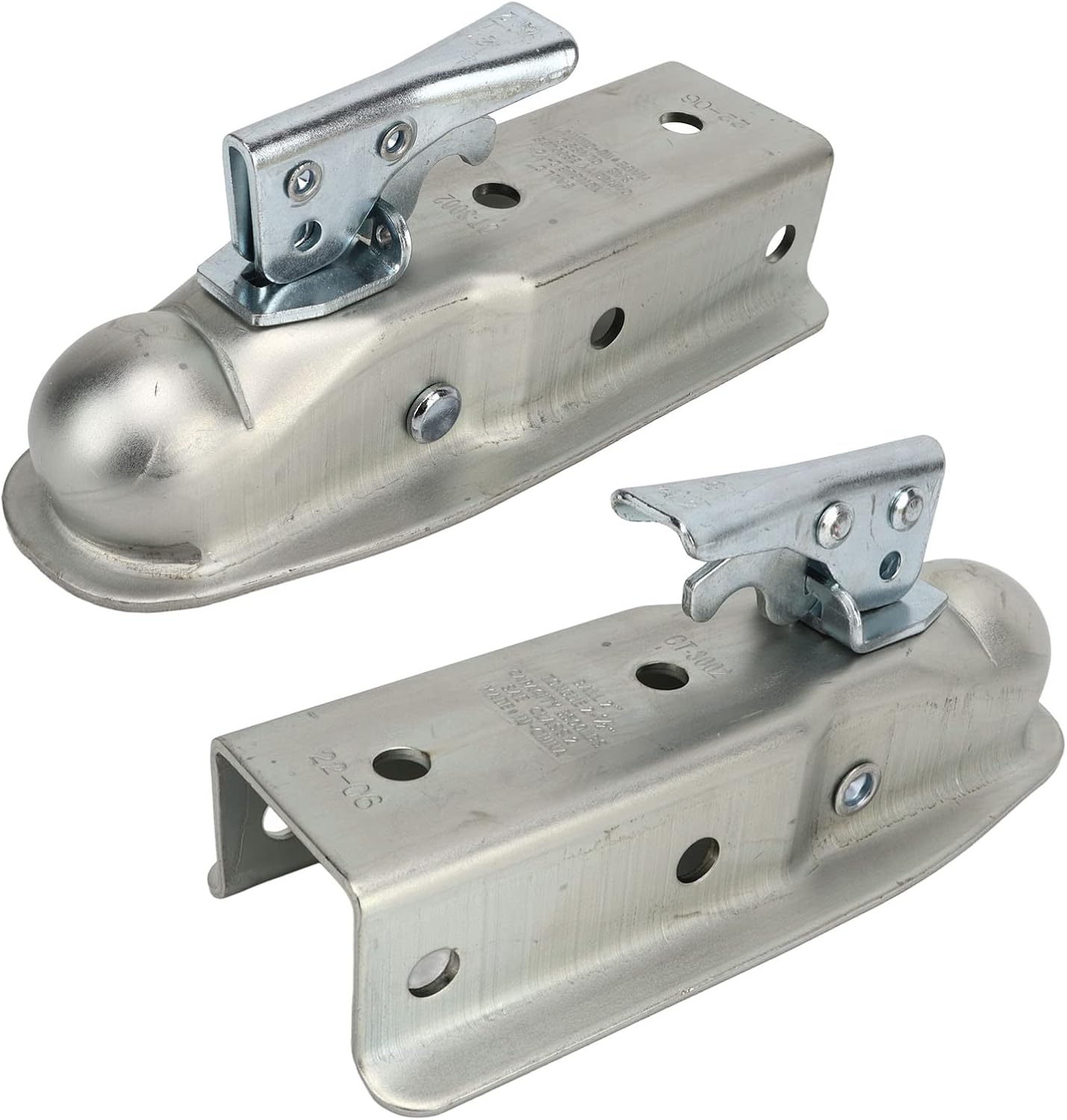 Trailer Tongue Coupler 2 Inch Ball Head | 3500 lbs Load Capacity & Protective Coating | Fits 60mm / 2.36in Square Tube for Caravan/RV/Trailer | Includes Security Pin