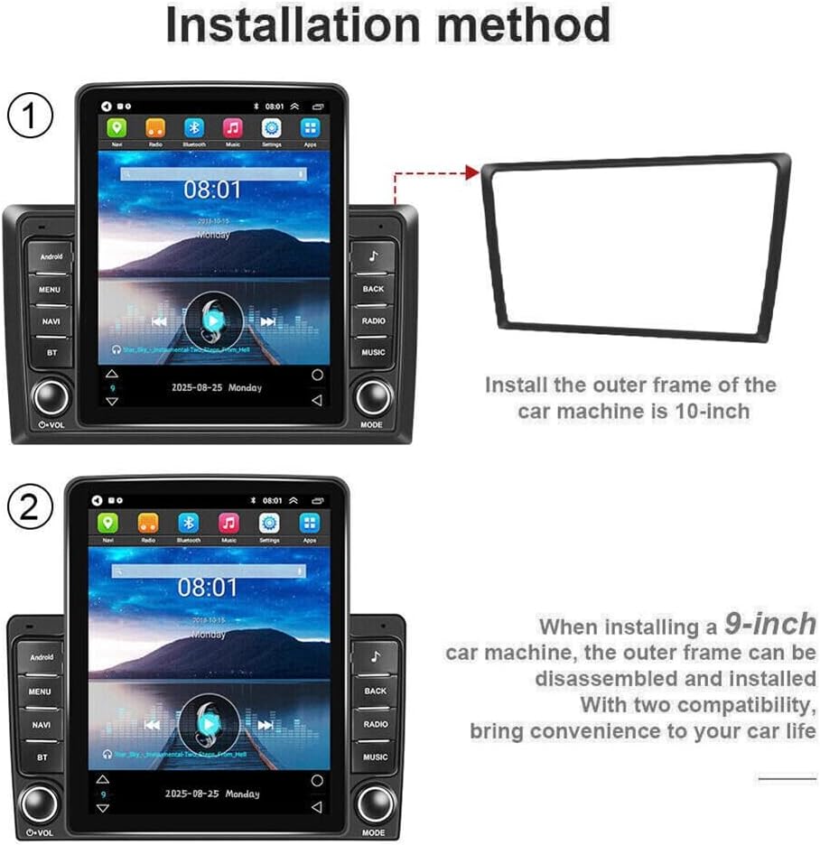 Andorid 13 Car Stereo for Ford E-150/E-250 2005-2014,for Ford E-350 Super Duty 2005-2019,9.7 Inch Touch Screen Radio with Wireless CarPlay/Android Auto 2Din GPS Bluetooth FM Backup Camera,2+64G