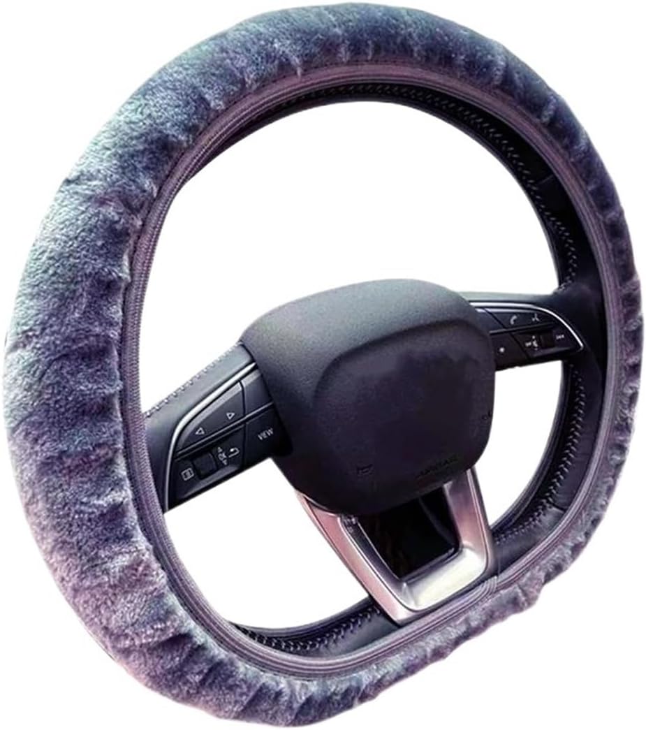 Car Steering Wheel Covers Car Steering Wheel Cover Winter Warm Anti-Slip Auto Interior Protector Decor Wheel Steering Protector(Beige)