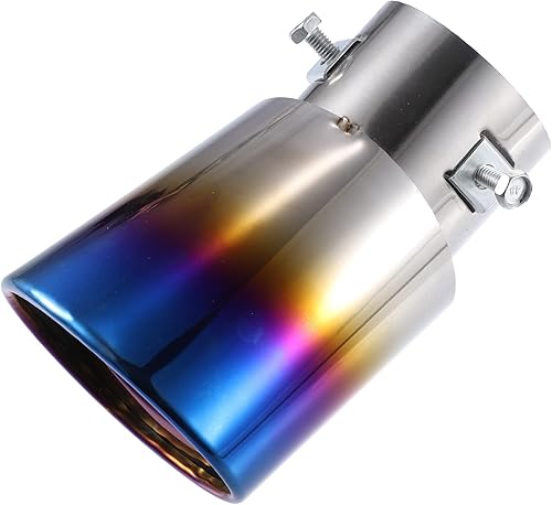 Tubo de escape de automóvil con forma curvada de diámetro aplicable de 2.44 pulgadas, tubos de escape universales de 2.44 pulgadas, punta de