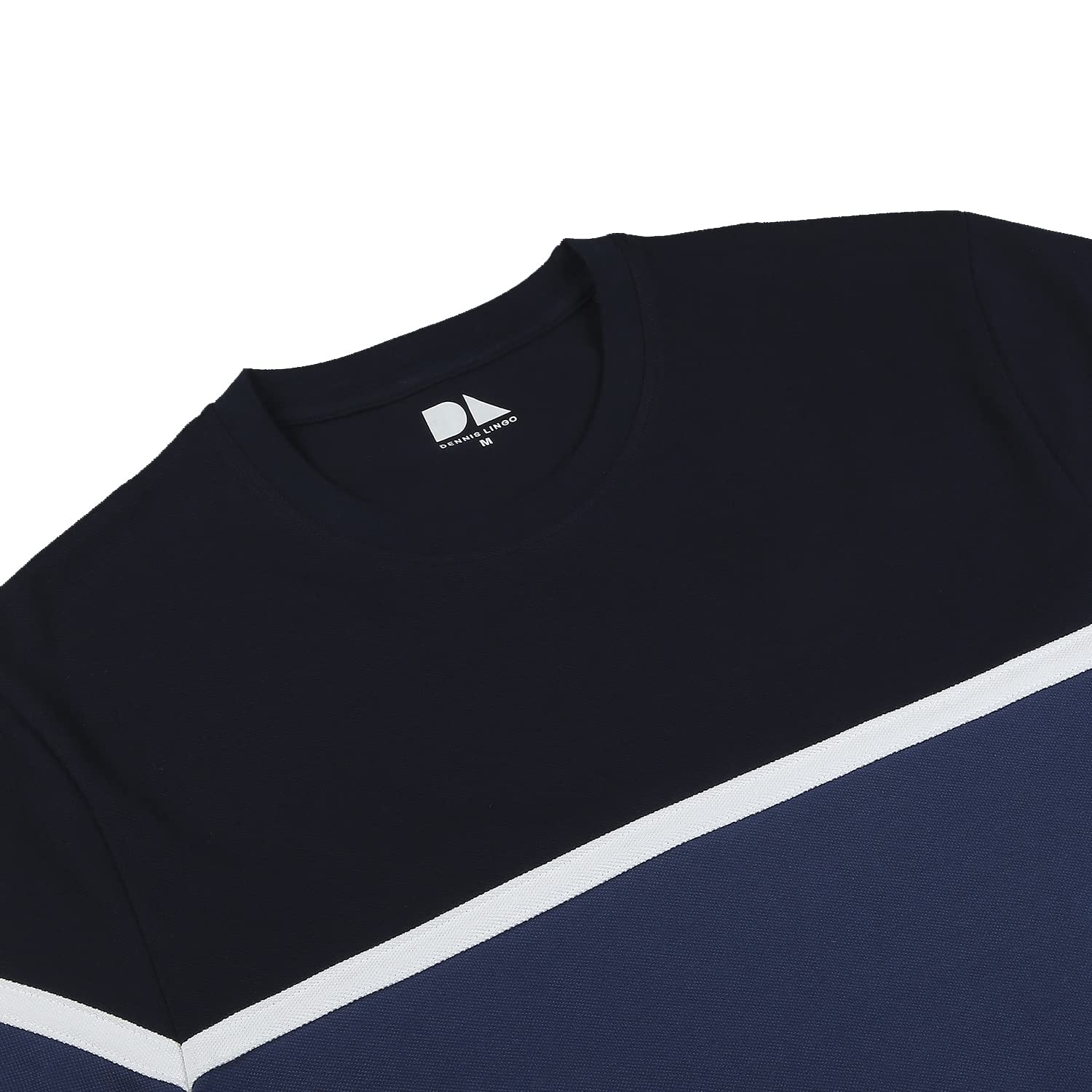 Dennis Lingo Camiseta de algodón puro para hombre, media manga, cuello redondo