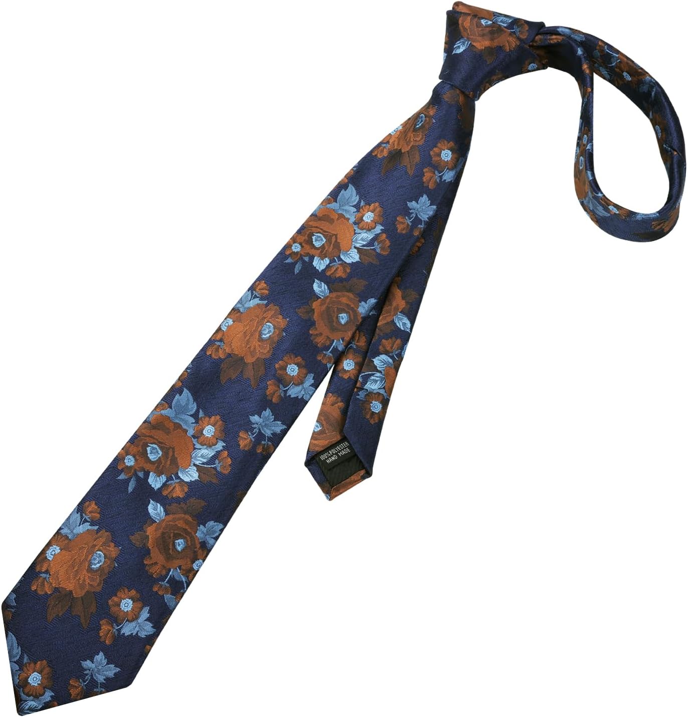 Alizeal Mens 3.15'' Colorful Flower Pattern and handkerchief Necktie Set - Image 3