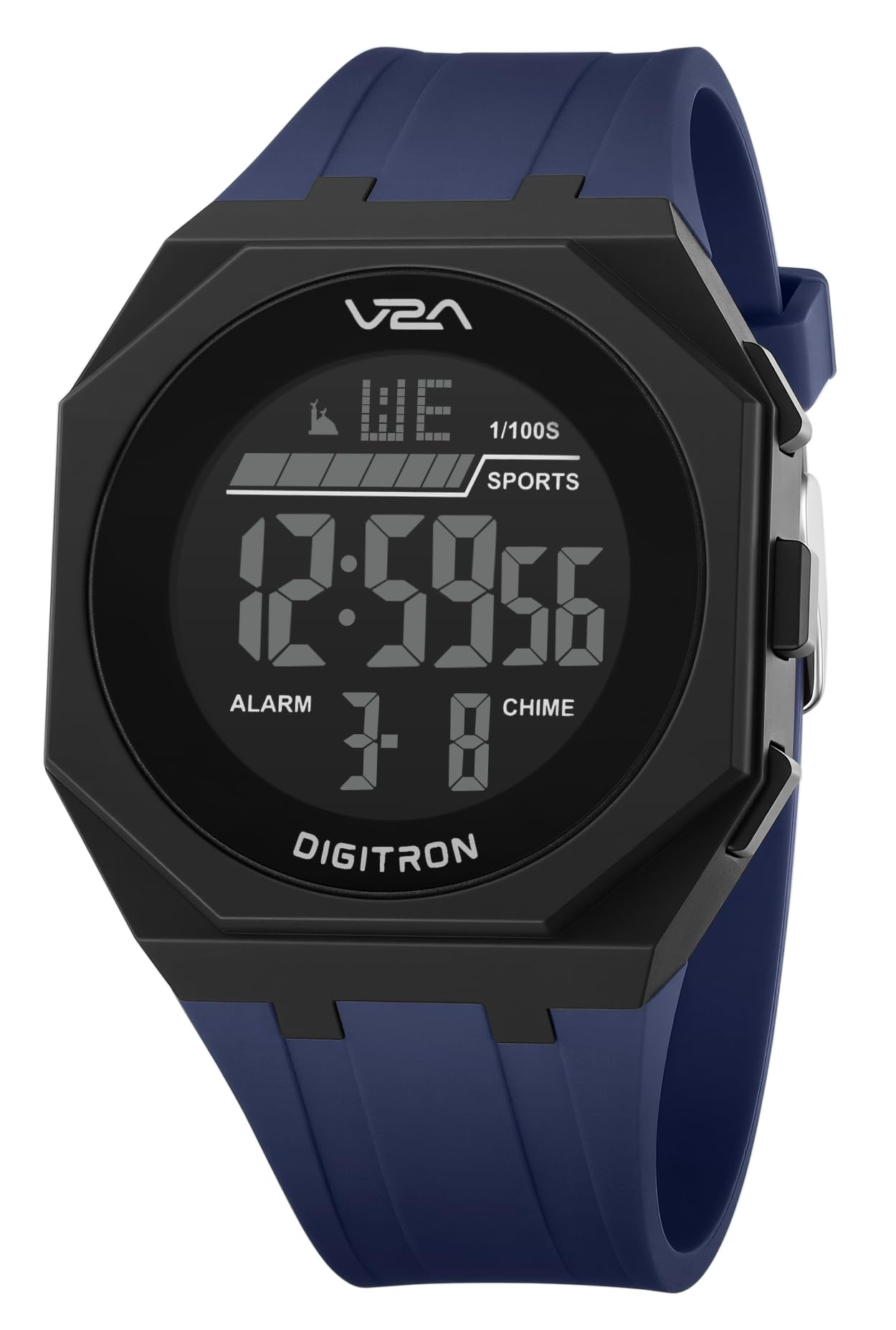 V2A Digitron 3009 Digital Sports Watch for Men & Boys | Big Dial, Alarm, Stopwatch, 12/24H | LED Luminous Display | 3 ATM Water Resistant Training | Gifts for Men & Boys