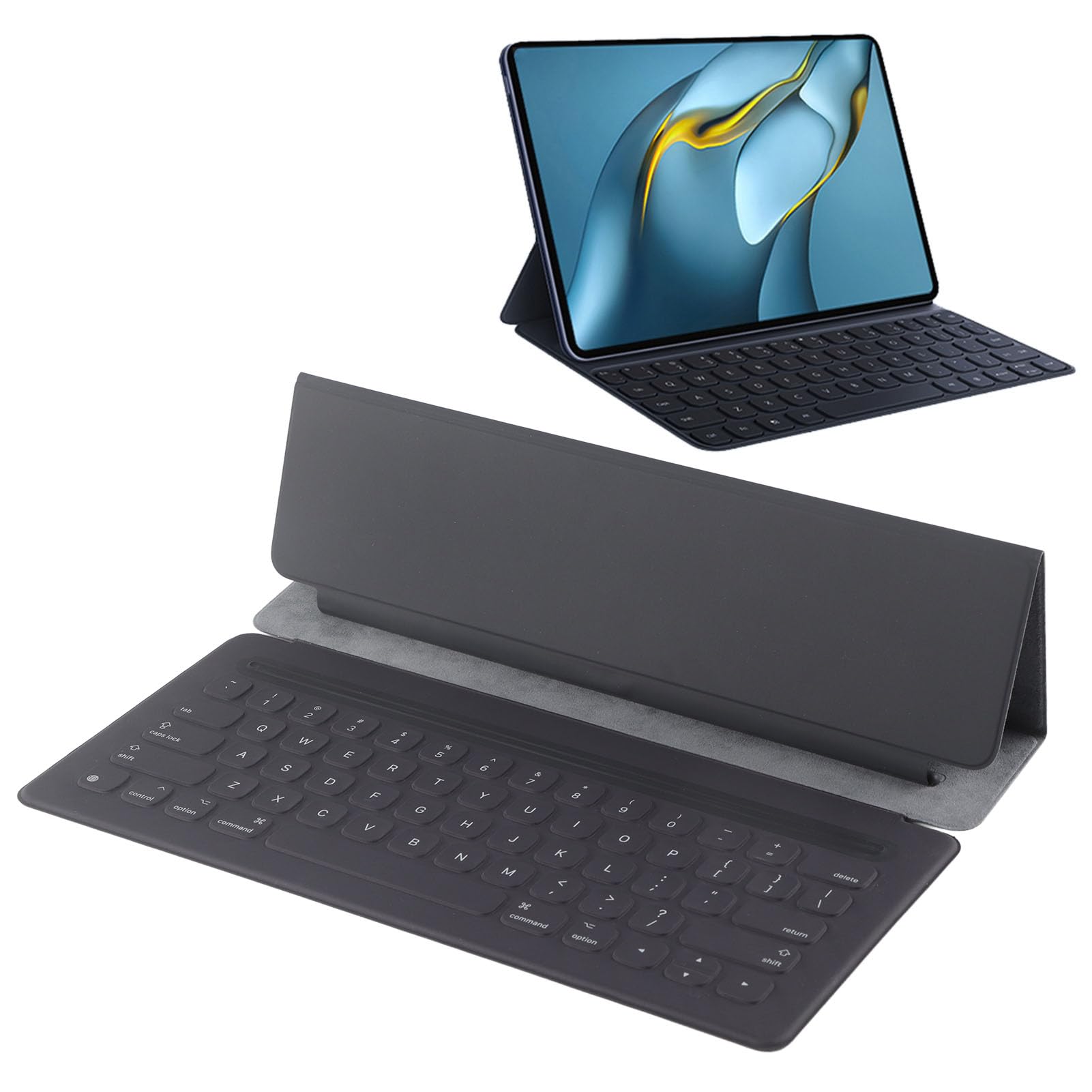POENVFPO Przenośna Klawiatura Tabletu z 64 Klawiszem Układu w Wielkiej Brytanii dla 12,9 Cala IOS Tablet Pro 1st 2nd Gen, Prosta Operacja, Idealna do Pisania i Podróży