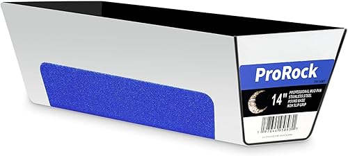 ProRock - Base redonda de acero inoxidable para paneles de yeso de 14 pulgadas + agarre antideslizante de grado marino