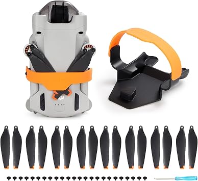 16Pcs Mini 3 Pro Propellers+Mini 3 Pro Propeller Holder for DJI Mini 3 pro Accessories,Blades Props Replacement Low-Noise and Stabilizer,Fixator