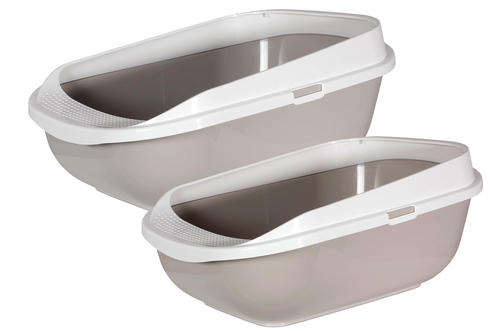 Karlie Lettiera per gatti con bordo, 64,5 x 48 x 27 cm, grigio