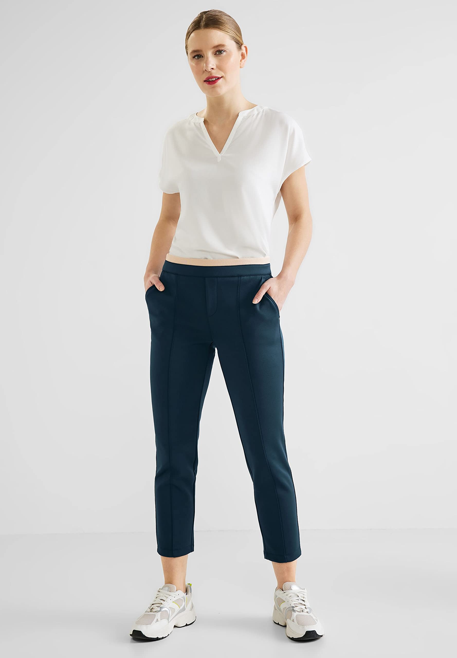 Street One Damen Loose Fit Hose mit Stretch