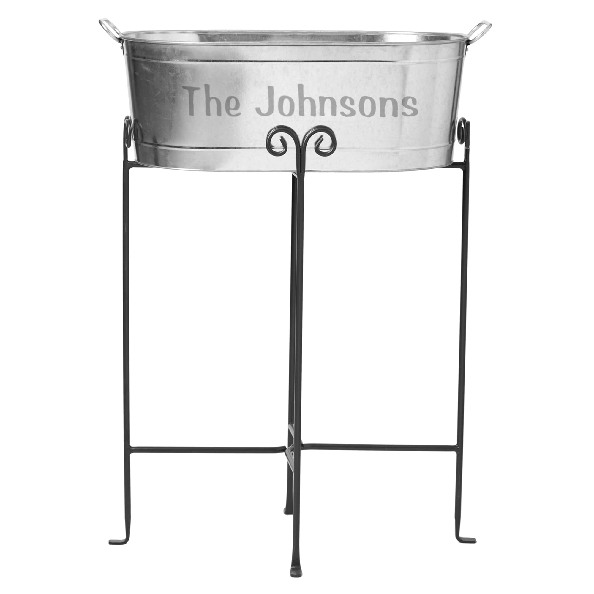 Let's Make Memories Personalized Any Message Beverage Tub w/Stand - Custom Beverage Tub - Unique Entertaining Essential - 5.5 Gallons