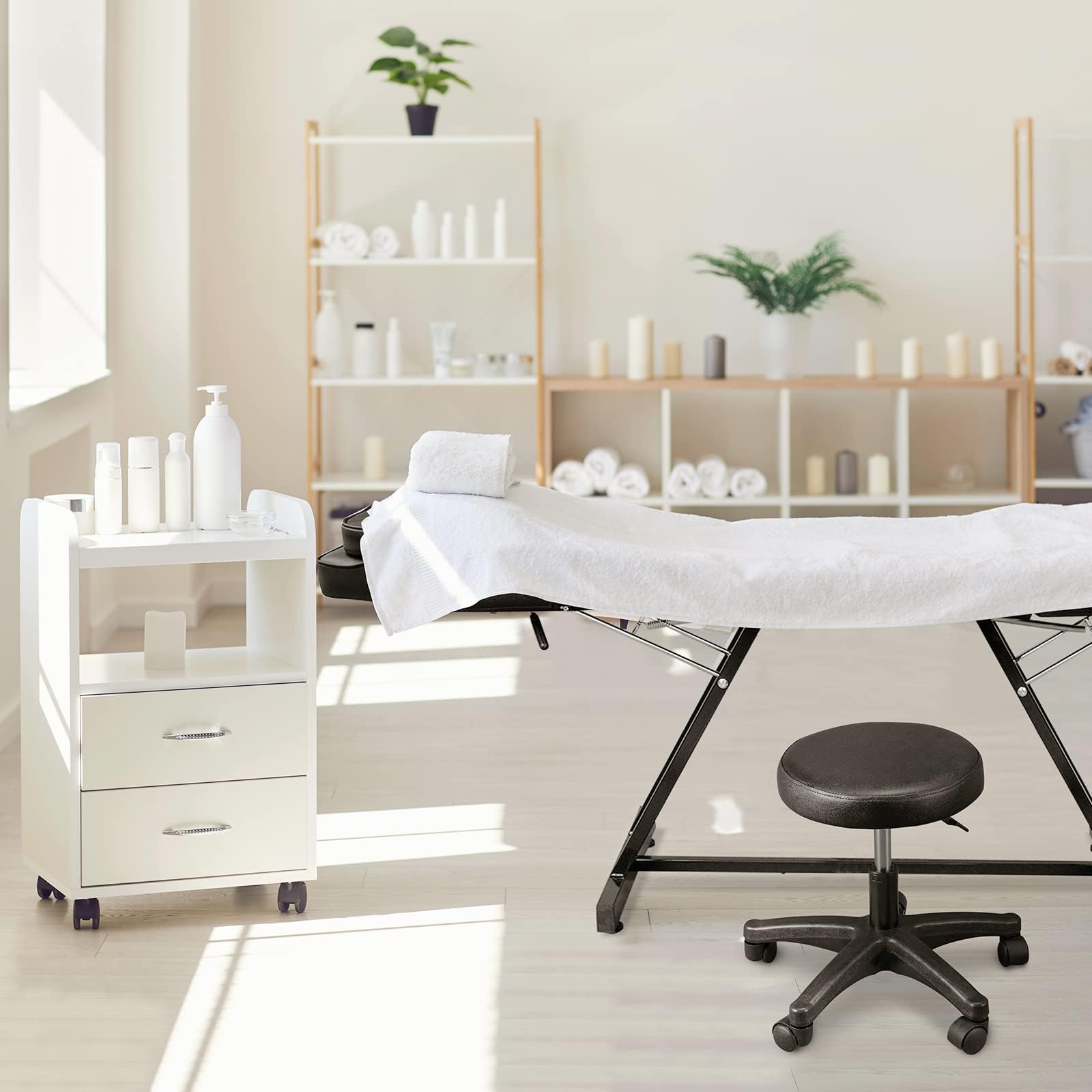 Alightup Table de Massage Pliante Professionnelle Legere Aluminium Housse Table Massage Lit Cosmétique Massage 3 Sections Portable Ergonomique Noir