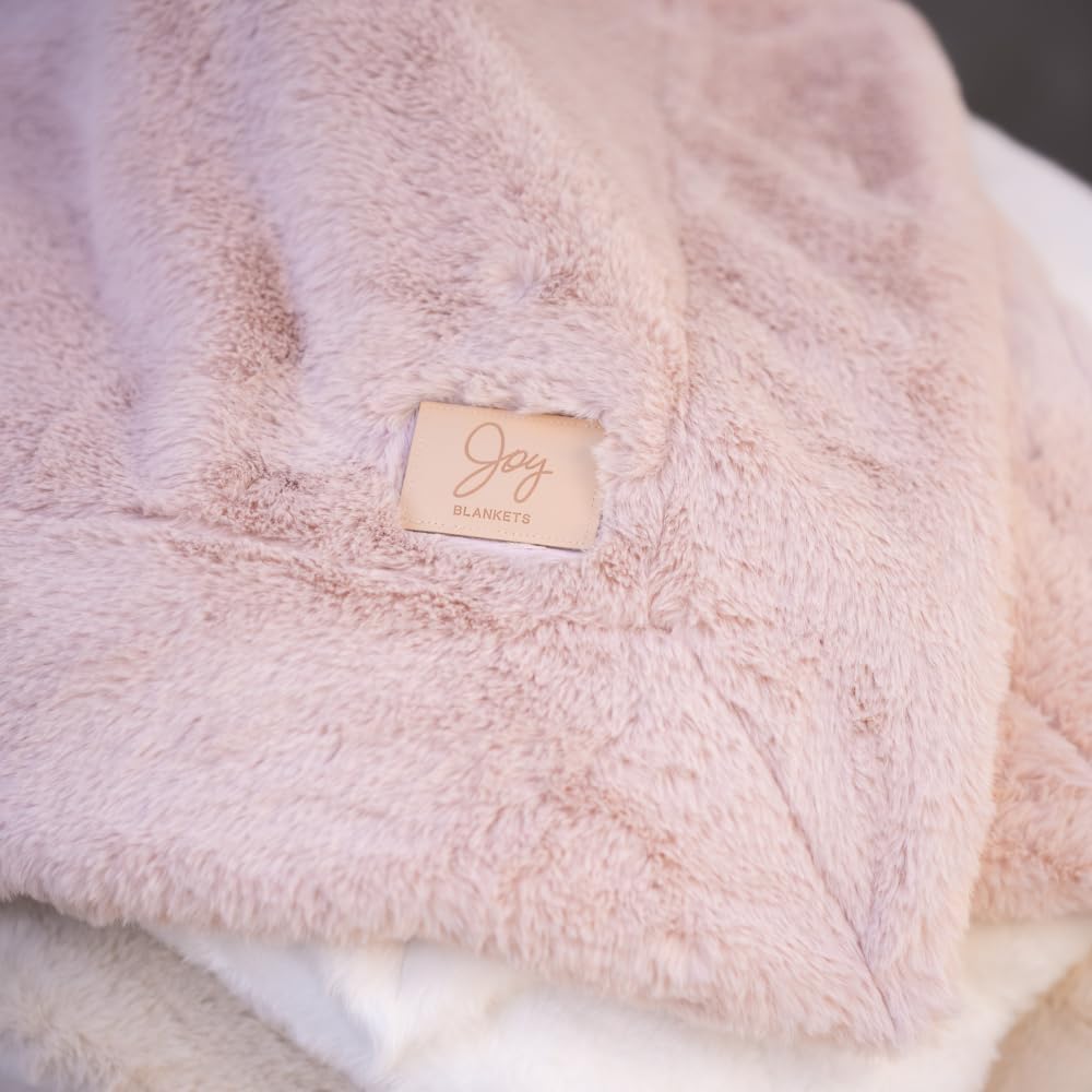Joy Blankets Baby Blanket – Ultra Soft Faux Fur Blanket for Babies & Toddlers – Cozy, Warm, Machine Washable, Luxury Nursery Blanket – Eco-Friendly 30"x36" (Boho Blush Pink) - Image 4