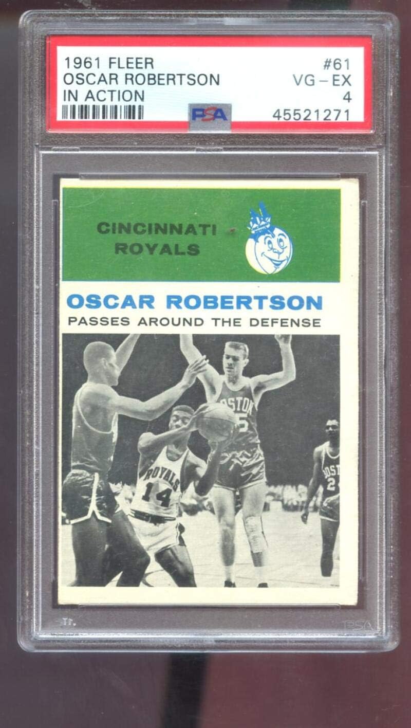 1961 Fleer #61 Oscar Robertson In Action Rookie PSA 4 Graded Card 1961-62