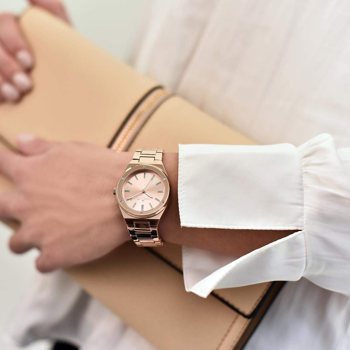Morellato Orologio da donna, Collezione Ego, in Ottone, PVD oro rosa, con cinturino in ottone - R0153164507