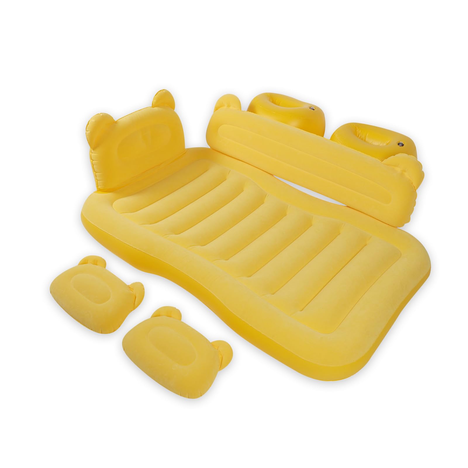 WODHMIEY Colchón Hinchable Coche, Diseño Ergonómico, Compatible SUV y Coches 5 a 7 Plazas, Ideal para Camping, Viajes, Material Ecológico, Portátil Bomba Eléctrica, Doble Válvula