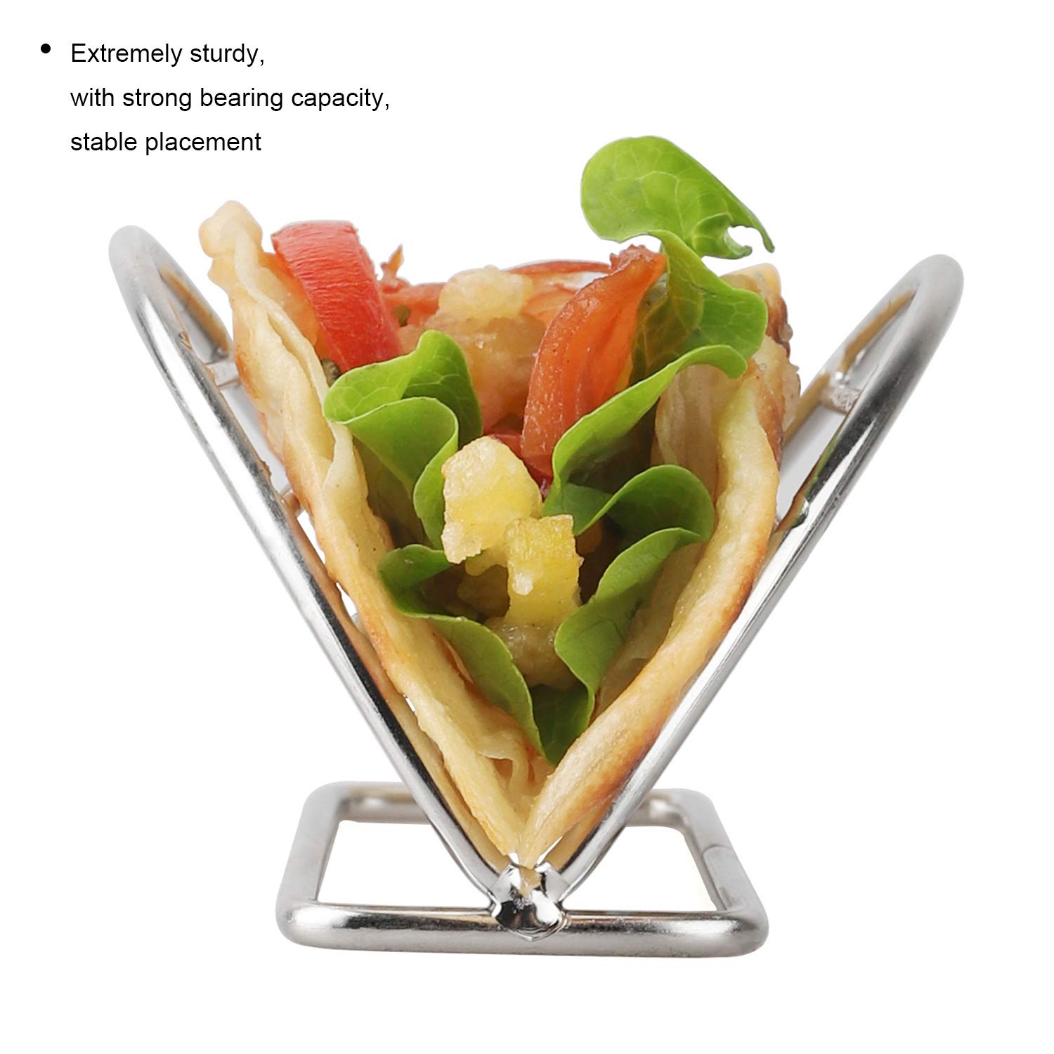 Support à taco, taco, taco, en acier inoxydable pour restaurant, taco, crêpes mexicaines, accessoire de cuisine (#2