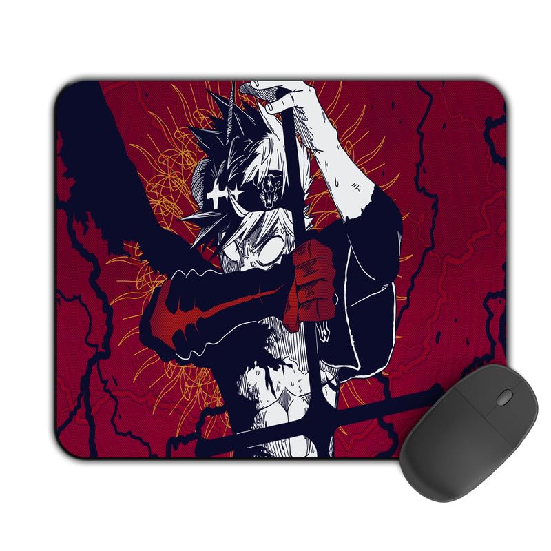 Image of Printed Design Mouse Pad Asta Black Power (200MM X 240 X 3MM) Enhance Gaming and Work Performance Comfortable and Precise Non-Slip Water Proof Black Clover Mouse Pad.