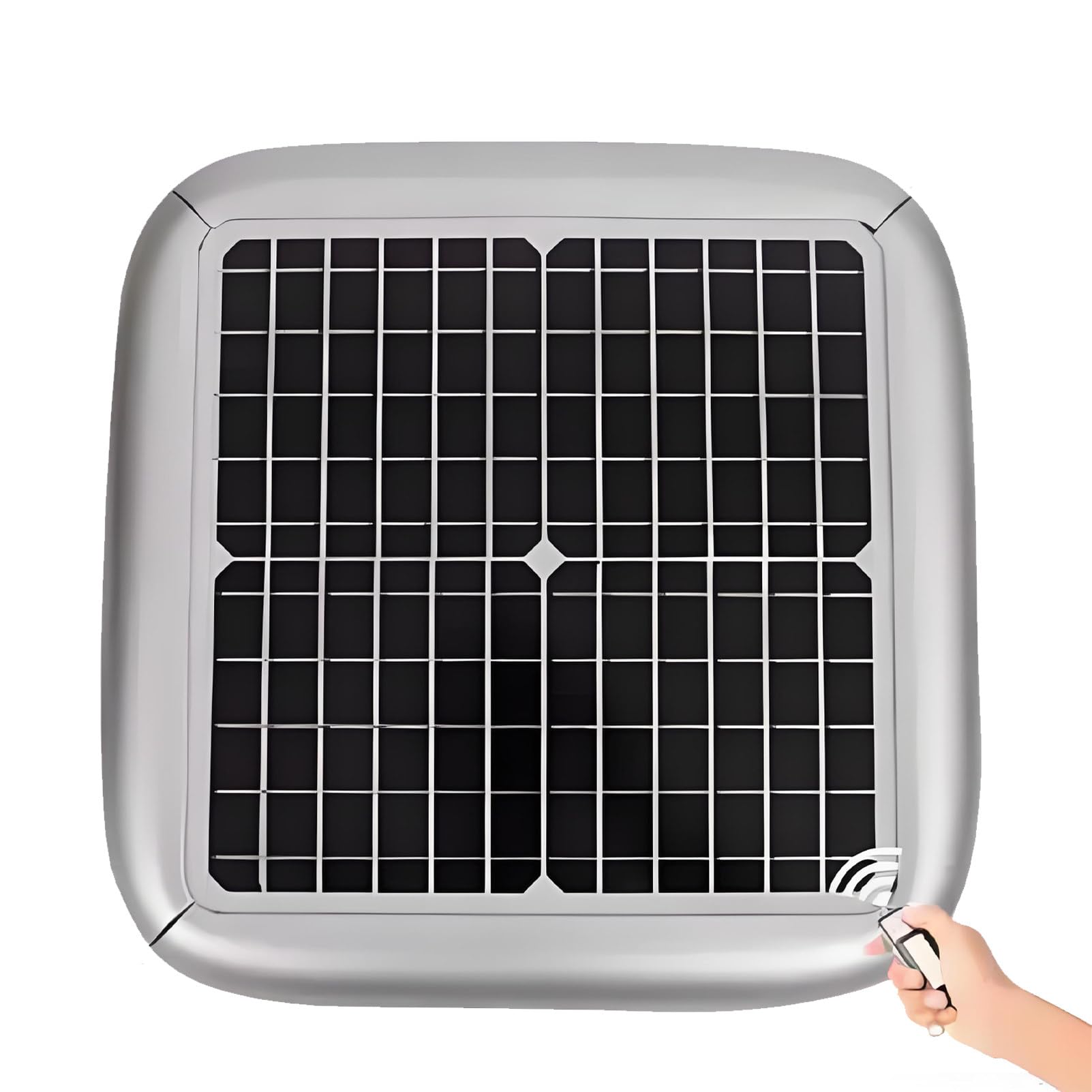Ofyphth Smart Car Cover with Solar Charging, Remote Control Automatic Full Exterior Covers, Waterproof and Sunproof Quick and Convenient To Protect Your Car, for Sedan SUV MPV. Silver-YXL