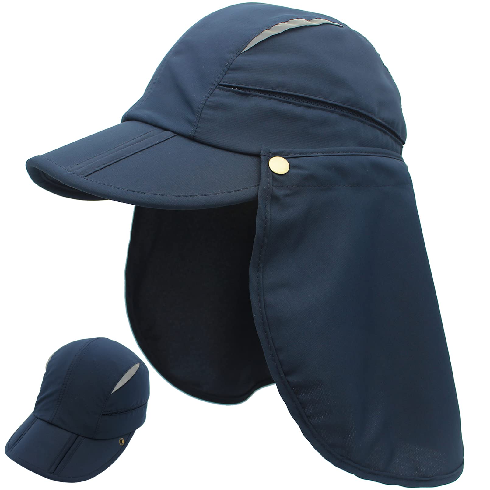 Sombrero con protección para el cuello, desmontable, multiusos, para verano, protección solar, transpirable, de secado rápido, protección UV