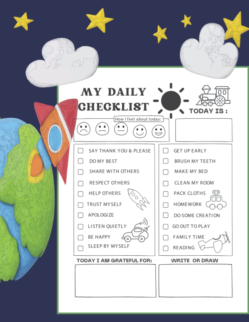 Daily Checklist for kids: A 120-Day Morning And Evening Checklist Notebook–For Organization, Chores And Daily Routine - Homeschooling and Educational Tool for Teaching Life Skills to Children