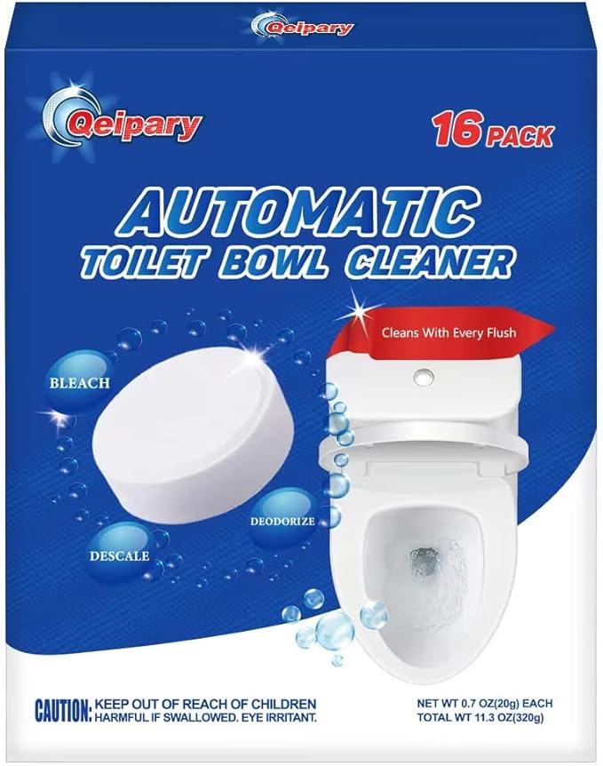 QEIPARY Automatic Toilet Bowl Cleaner Tablets, Toilet Tank Bleach