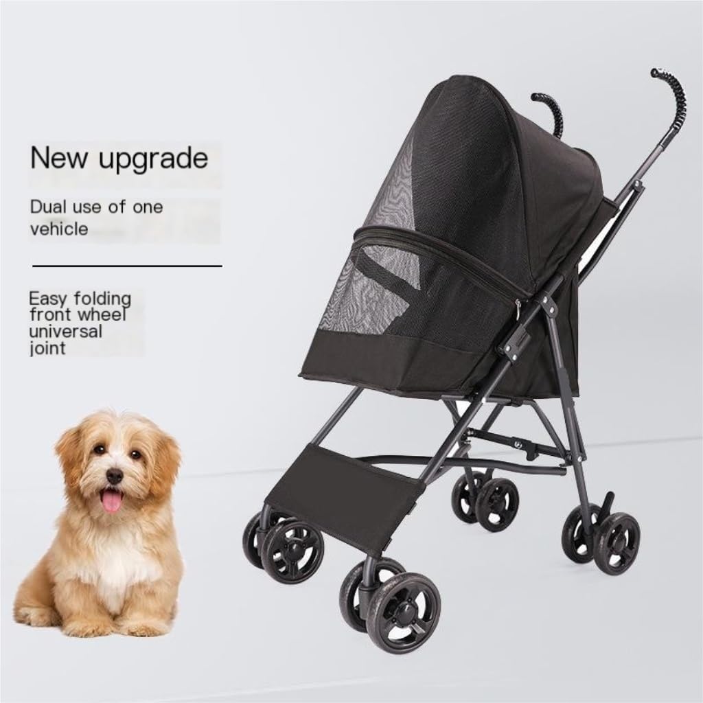 Pet Strollers Outdoor Pet Stroller, Dog and Cat Stroller, Portable Outdoor Stroller, Small and Medium-Sized Stroller Pet Stroller Medium(Green)